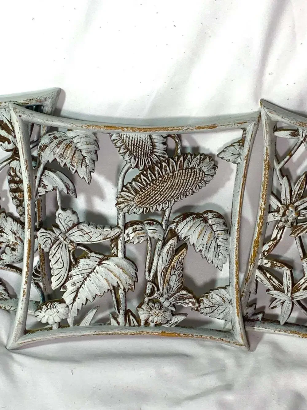 Carved Bird Wall hangings distressed